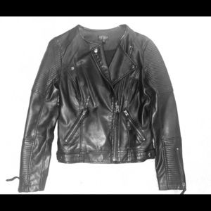 Black faux leather Topshop jacket